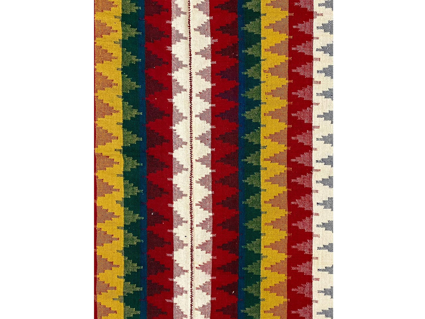 Esszimmer Jajim Teppich handgewebt in Multicolor mit geometrischem Muster