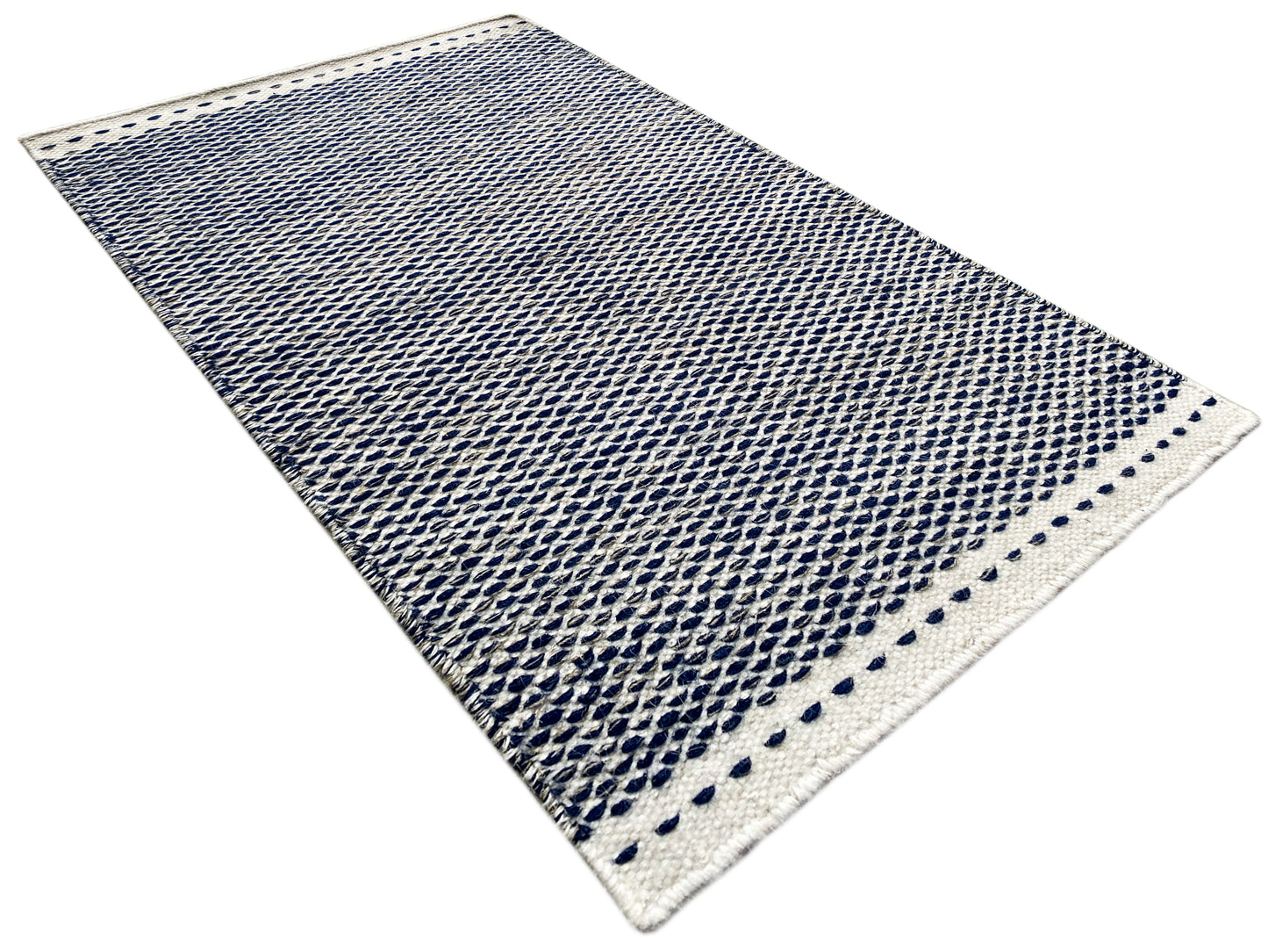 Blau Kelim Teppich - 60x90 cm