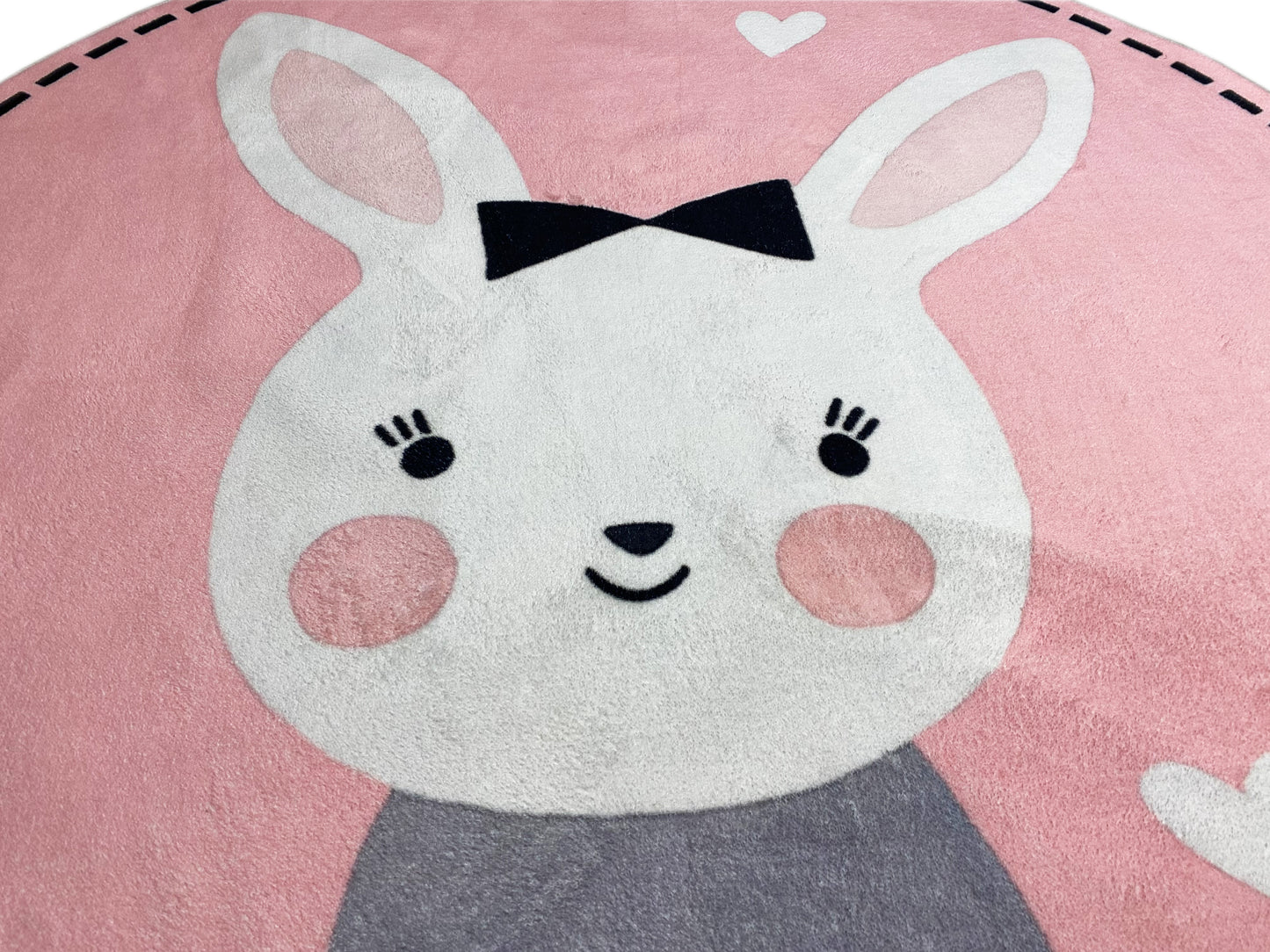 Runder Kinderteppich Hase, 160 cm