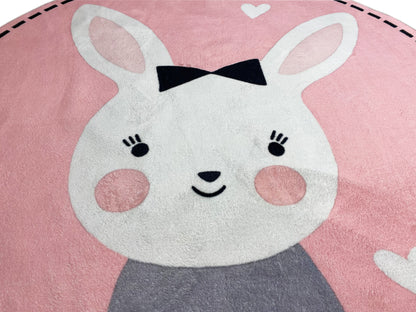 Runder Kinderteppich Hase, 160 cm