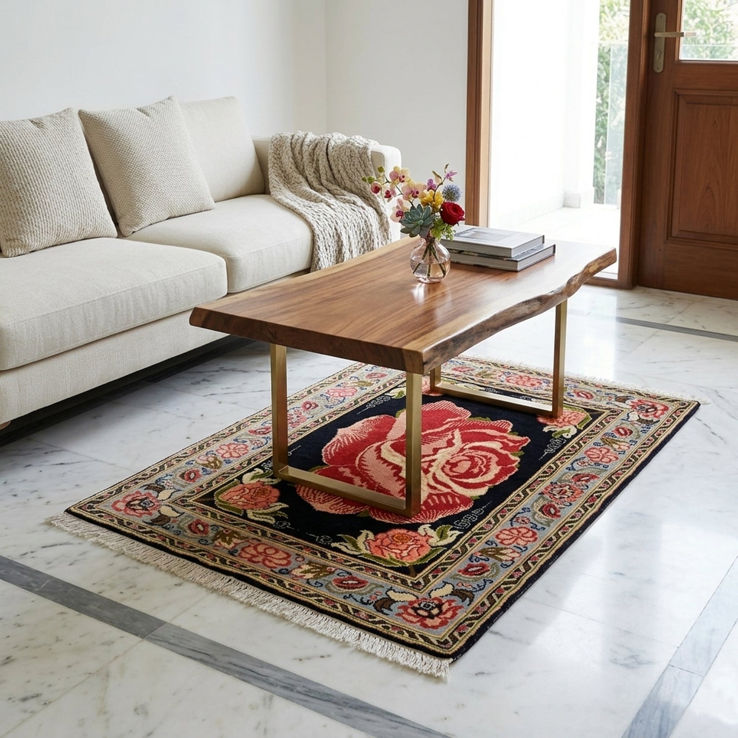 Hamedan Poshti Teppich - 59x83 cm