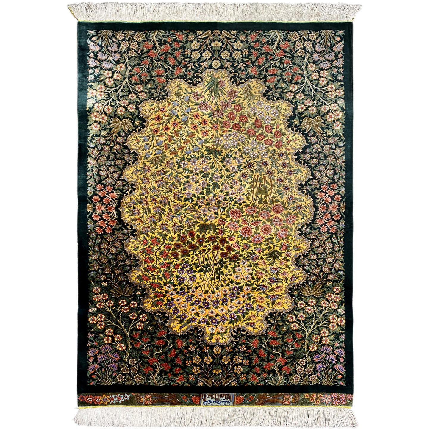 Ghom Seide Teppich - 900846 (123x79 cm)
