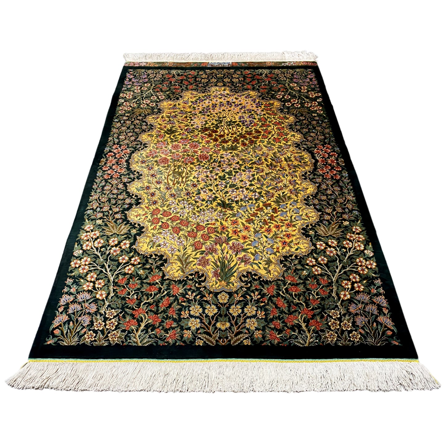 Ghom Seide Teppich - 900846 (123x79 cm)