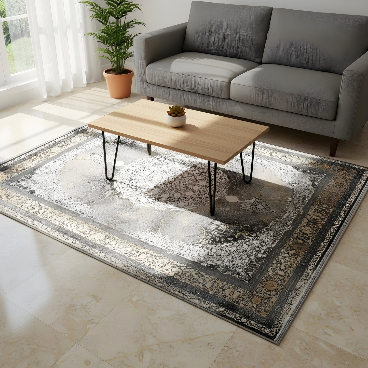 Klassischer Rauchbraun 170x240cm