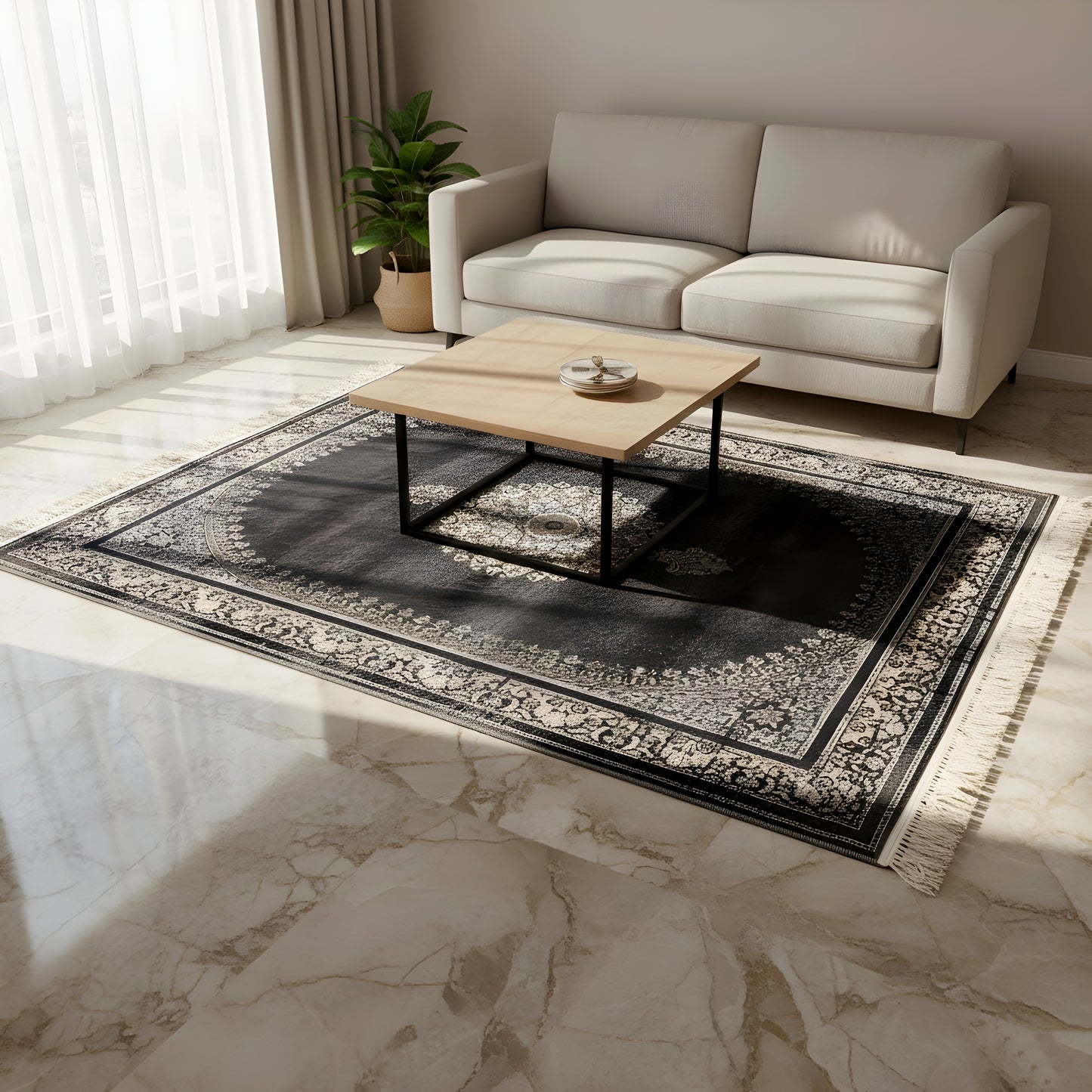 München Medaillonteppich 160x230