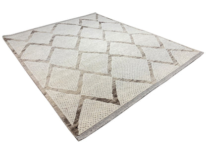 Moderner skandinavischer Berberteppich mit Rautendesign