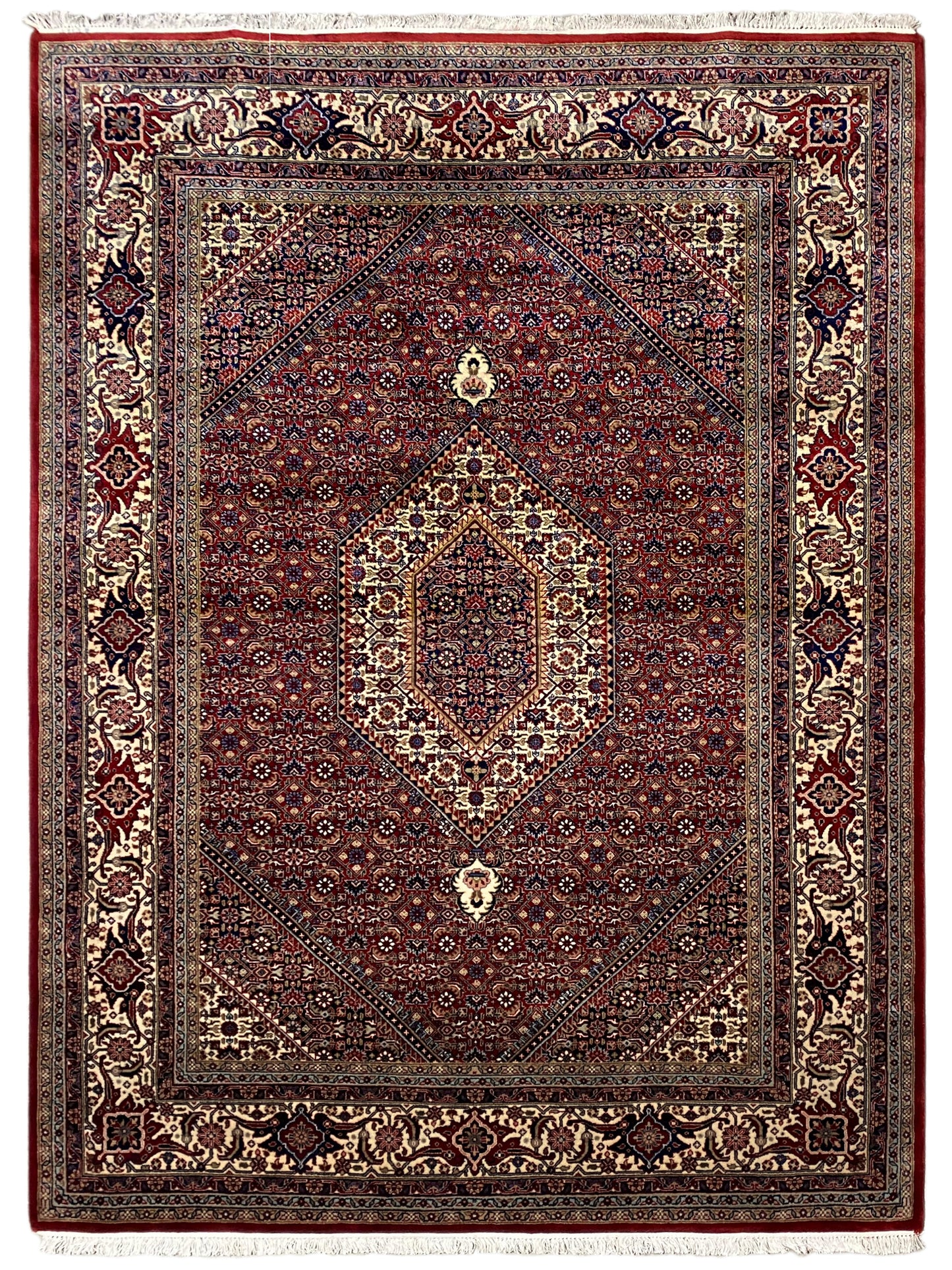 Handgeknüpfter Bidjar Teppich aus Wolle in Rot 238x173 cm