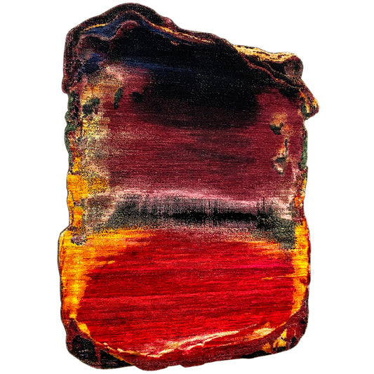 Handgeknüpfter Designer Teppich in Rot mit abstraktem Muster