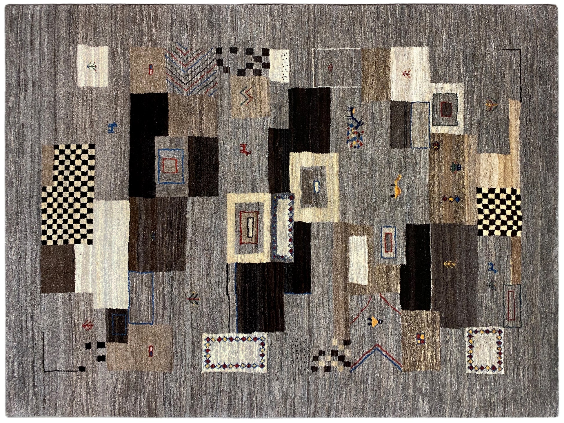 Hochwertiger Gabbeh Wollteppich pflanzengefärbt