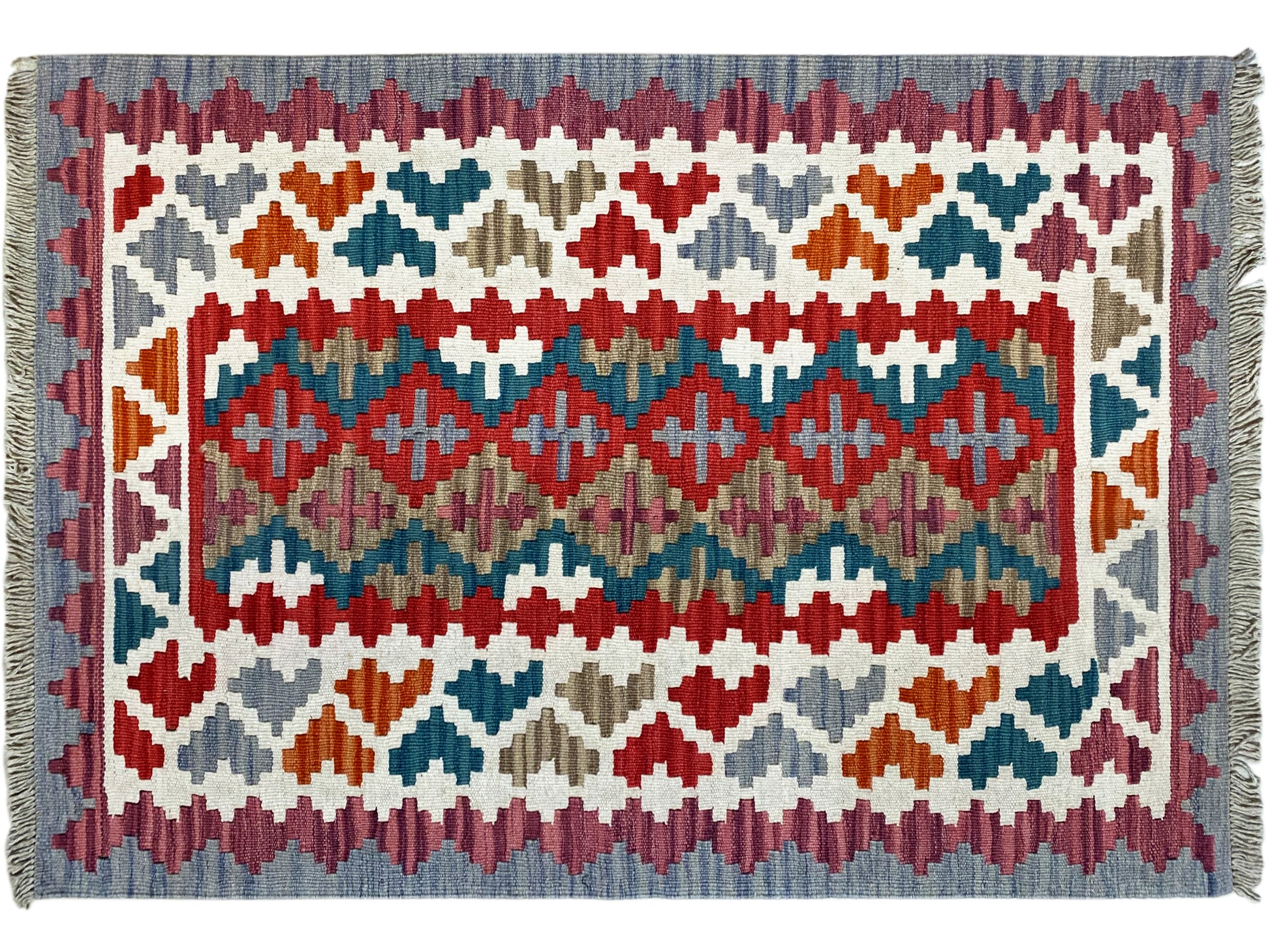 Ethno Teppich Kelim Qashqai 150x101 cm handgewebt