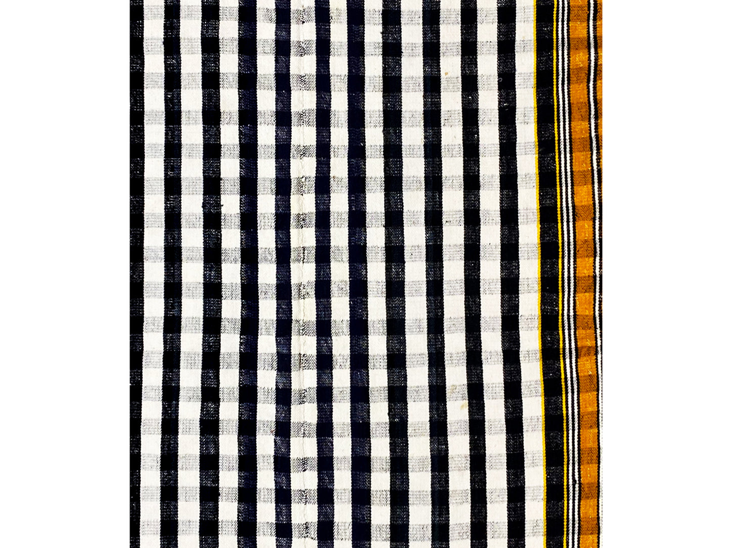 Salon dekorativer Jajim Wollteppich im klassischen karierten Muster