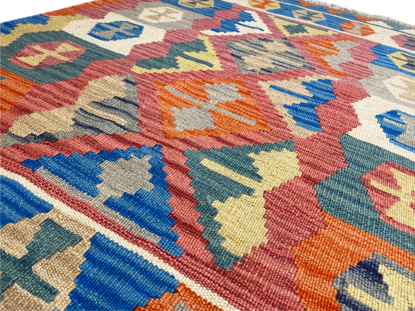 Qashqai Kelim Teppich für Wohnzimmer, robust und beidseitig nutzbar