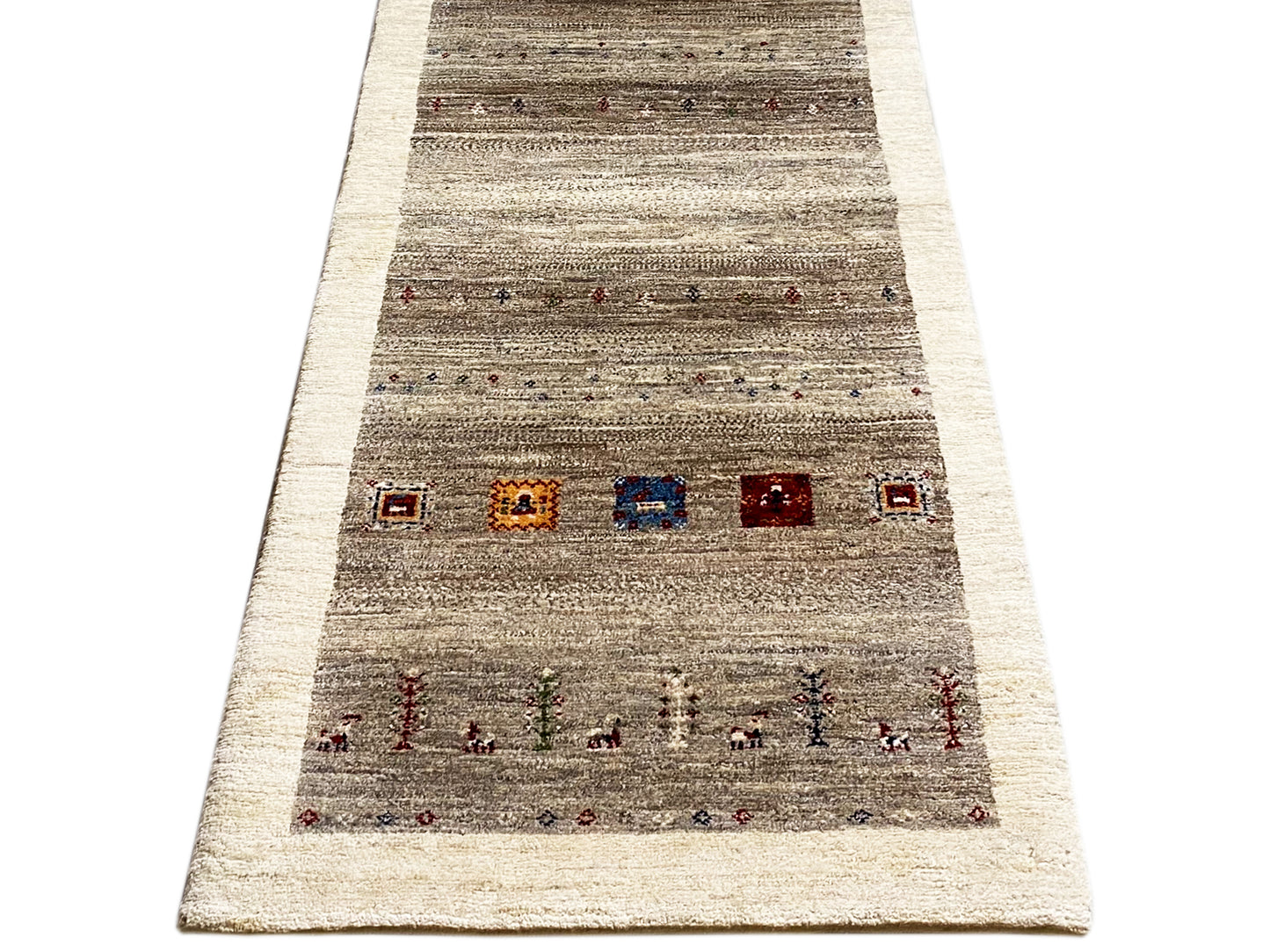 Hochwertiger Woll-Läufer Teppich Gabbeh modern und zeitlos