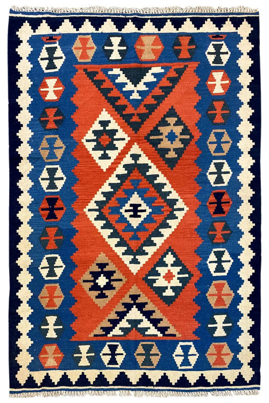 Kilim Qashqai  - 802425 (181x120 cm) - Premium Kelim from German Carpet Shop - Just €199! Shop now at German Carpet Shop