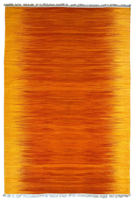 Moderne Kelim - Dhurrie - Gelb (160x230 cm) - German Carpet Shop