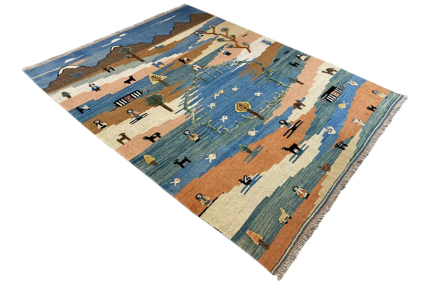  Kilim Qashqai  - 605618 (198x157 cm) - Premium Kelim from German Carpet Shop - Just €449! Shop now at German Carpet Shop